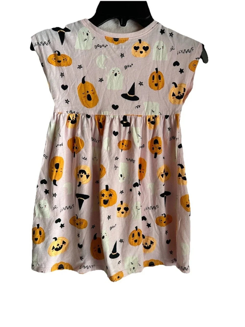 Toddler Girls Old Navy Halloween Dress 4T Pink W/Pumpkins 🎃 & Ghosts 👻